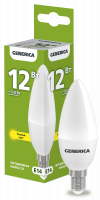 Лампа светодиодная C35 свеча 12Вт 230В 3000К E14 GENERICA