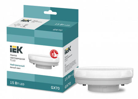 Лампа светодиодная T110 таблетка 15Вт 230В 4000К GX70 IEK – №1