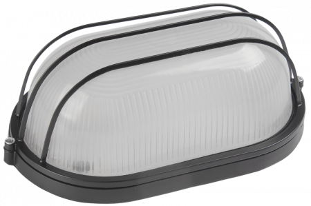 Светильник НПП1406 овал сетка 60Вт IP54 черный IEK – №1
