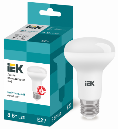 Лампа светодиодная R63 рефлектор 8Вт 230В 4000К E27 IEK – №1