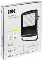 Прожектор светодиодный СДО 08-300 PRO 30град 5000К IP65 черный IEK