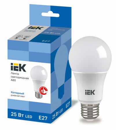 Лампа светодиодная A80 шар 25Вт 230В 6500К E27 IEK – №1