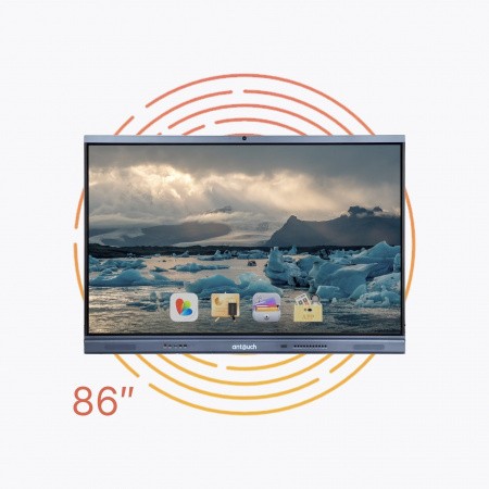 Интерактивная панель AnTouch ANTP-86-20icG2.1/1250PE 86", ANDROID 11, 8 Гб / 128 Гб, 4К, 1200:1, 400 лм, Type-С, Miracast, Dlna, AirPlay, WI-FI, камера 13 Мп, встроенный микрофонный массив в комплекте с OPS i5-1250PE / 8 Гб / 256 Гб NVME (МЭШ 2024) – №1